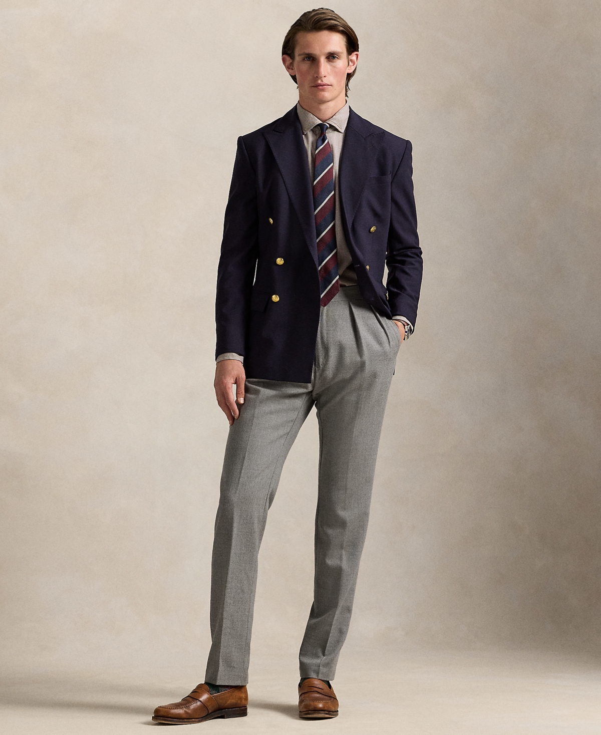 Polo Ralph Lauren Classic Fit Houndstooth Twill Shirt In Brown