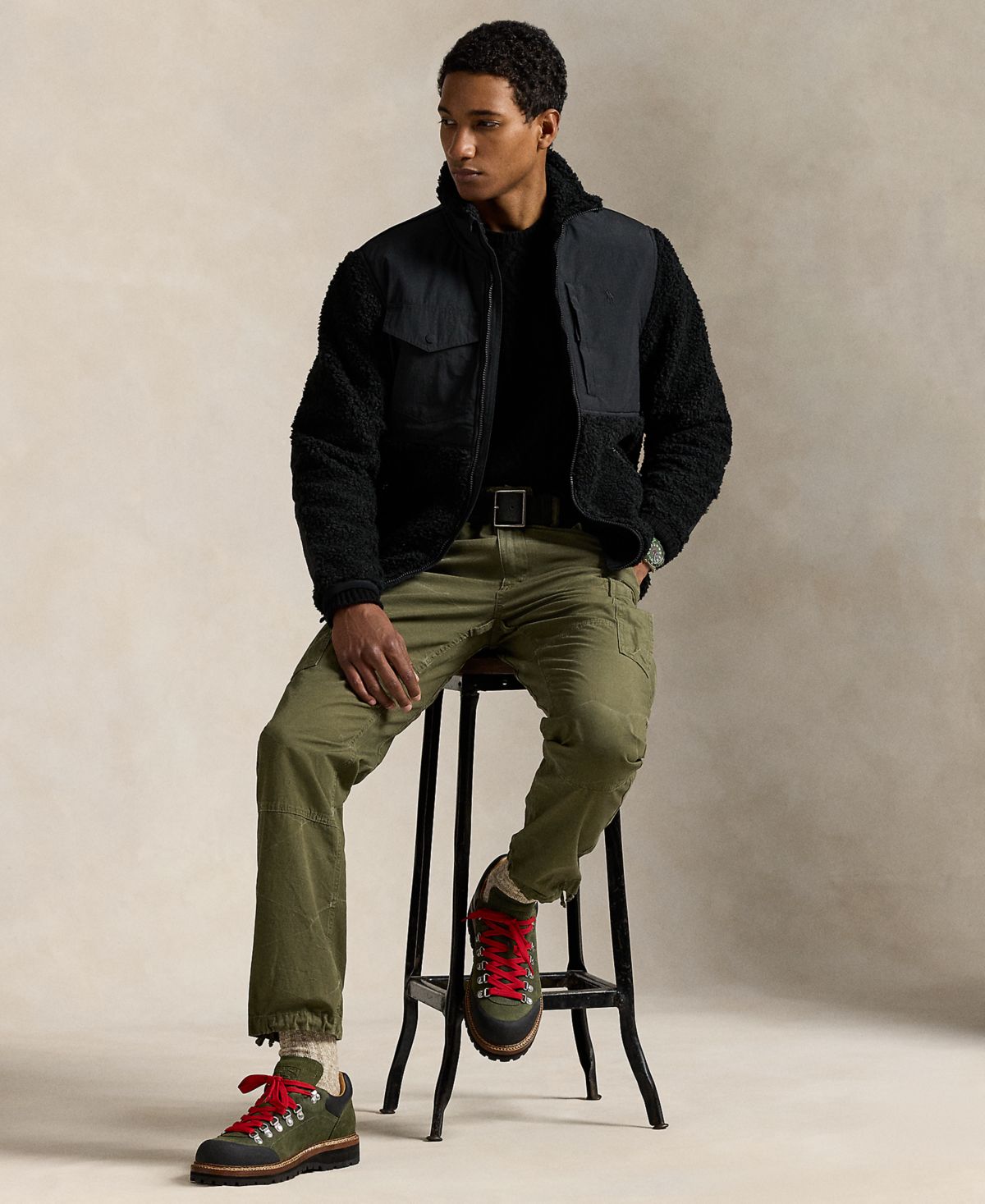 Мужские парусиновые брюки-карго классического покроя