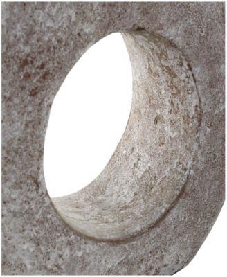 12" Antique Style Donut Textured Ceramic Vase