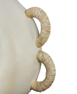 Resin 13" Contemporary Vase with Woven Inspired Arched Handles