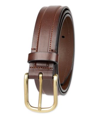 Men's Cut Edge Trapunto Stitched Casual Belt