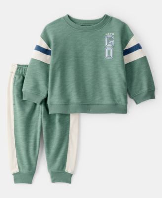 Carter's - Baby Boys French Terry Sweatshirt & Pull-On Jogger Pants, 2 Piece Set
