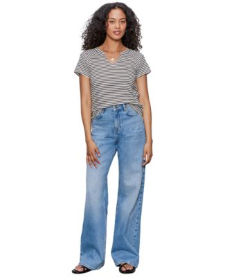 Women's Notch-Neck Short-Sleeve T-Shirt 