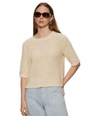 Women's Tape Yarn Crewneck Short-Sleeve T-Shirt 