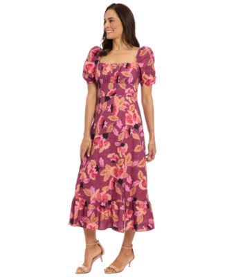 Petites Printed A-Line Dress