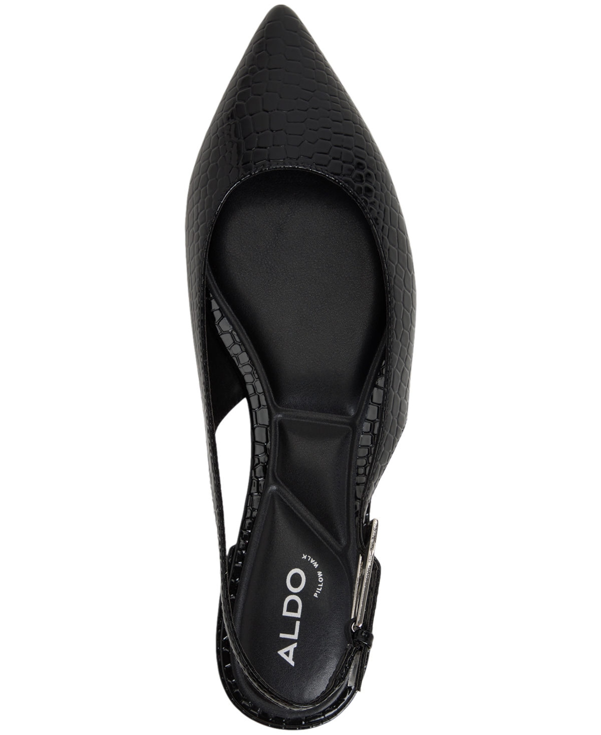 Aldo Kristell Pointed Toe Slingback Flat In Black