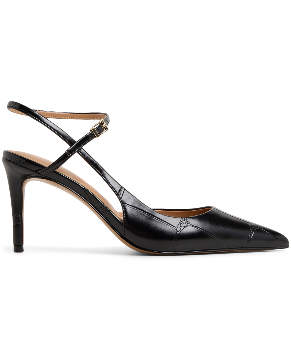 Aldo Kymmberly Ankle Strap Pointed Toe Pump In Black