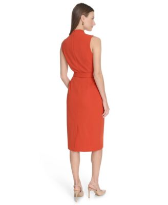Petite Sleeveless Midi Sheath Dress