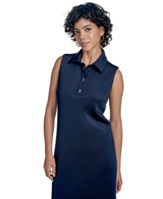 Women's Sleeveless Scuba Sheath Dress