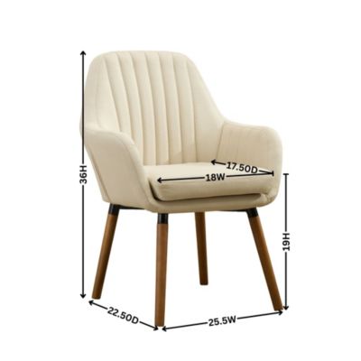 Streamdale Contemporary Fabric Accent Chair, Tan