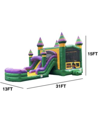 Amazon River Commercial Grade Inflatable Bouncer with Dual Slide and Splash Pool | for Adults and Kids | Includes Blower, Stakes & Storage Bag | 15-Foot Tall x 31-Foot Long x 13-Foot Wide | Wet Dry Use