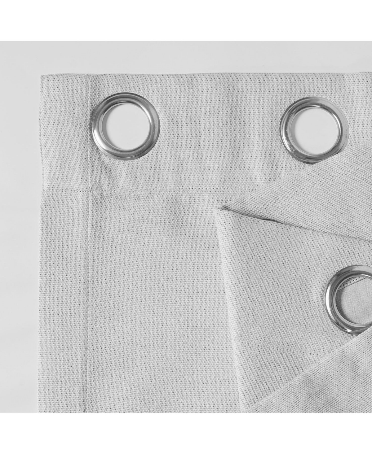 Half Price Drapes Grommet Textured Faux Linen Room Darkening Curtain In Gray