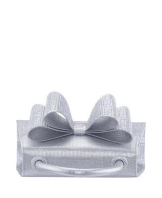 Crystal Double Bow Handheld Satchel Bag