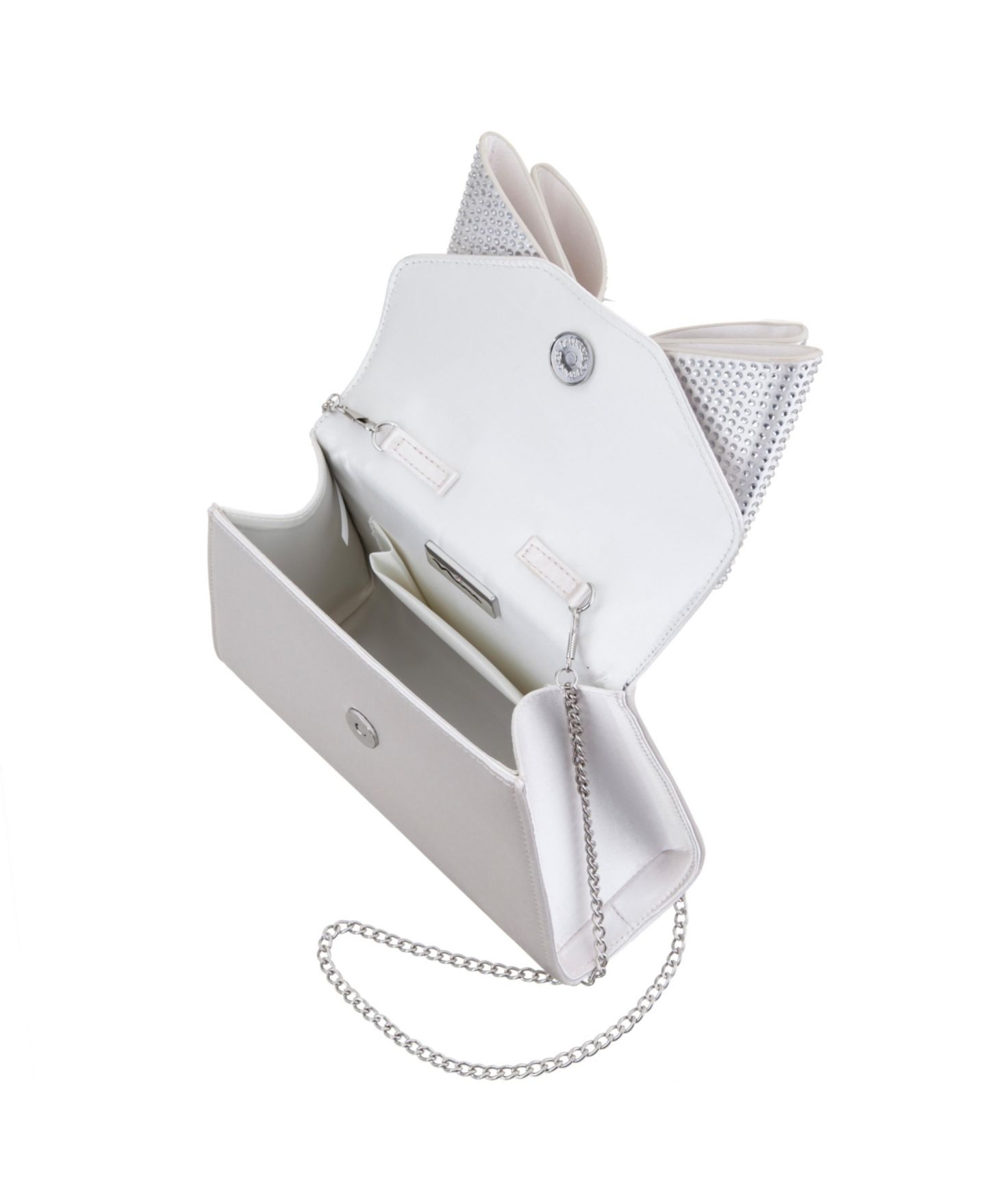 Женская сумка Nina Crystal Double Bow Handheld Satchel, цвет: Слоновая кость — фото 4