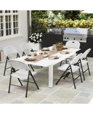 6-Pack Plastic Folding Chair Set