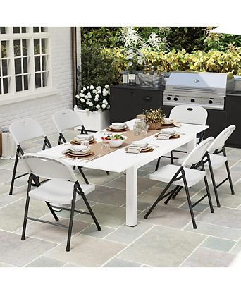 6-Pack Plastic Folding Chair Set