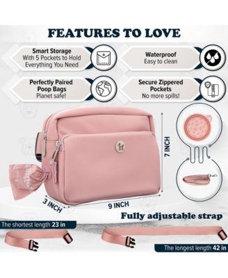 3-in-1 Dog Walk Bag, Travel Bowl, & Reflective Leash with Matching Planet-Safe Dog Poop Bags