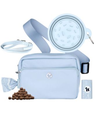 3-in-1 Dog Walk Bag, Travel Bowl, & Reflective Leash with Matching Planet-Safe Dog Poop Bags