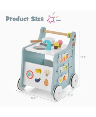 6-in-1 baby push walker with Play Kitchen Over 12 Months