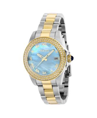 Женские часы Invicta 41552 Angel Quartz с 3 стрелками и светло-голубым циферблатом