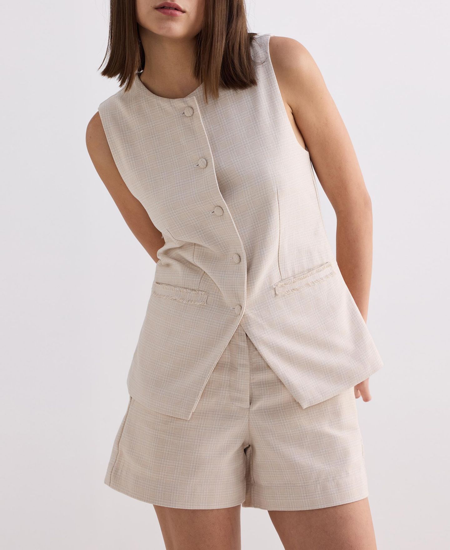 Женские шорты Reistor Cotton Tweed, цвет: Каштановый — фото 4