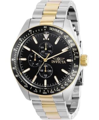 Мужские многофункциональные кварцевые часы Invicta Aviator 38969 с черным циферблатом