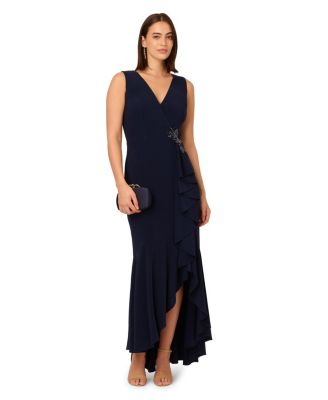Adrianna Papell - Petite Surplice Mermaid Dress