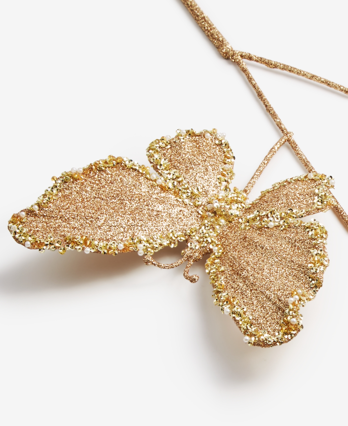 Holiday Lane Enchanted Forest Butterfly Pick Ornament, Macy's Exclusive In Gold