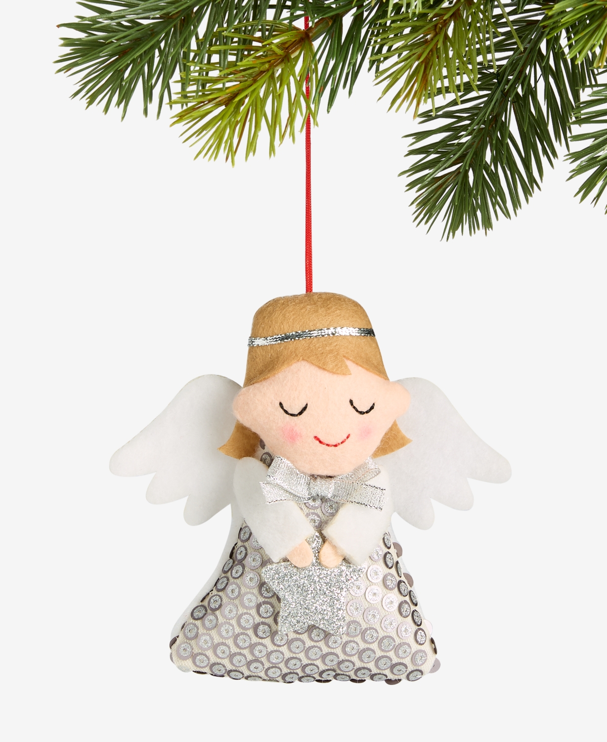 Holiday Lane Tiny Tidings Fabric Angel Ornament, Macy's Exclusive In Multi