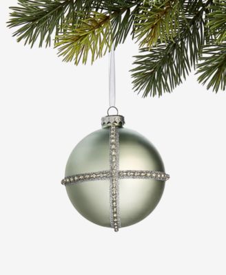 Gilded Glamour Beaded Bow Ball Ornament, Macy's Exclusive