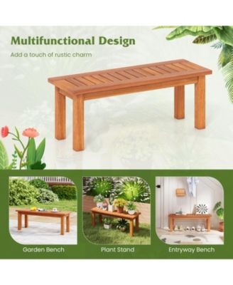 Wooden Plant Stand for Indoor and Outdoor Use – Solid Wood Flower Pot Holder Display Shelf