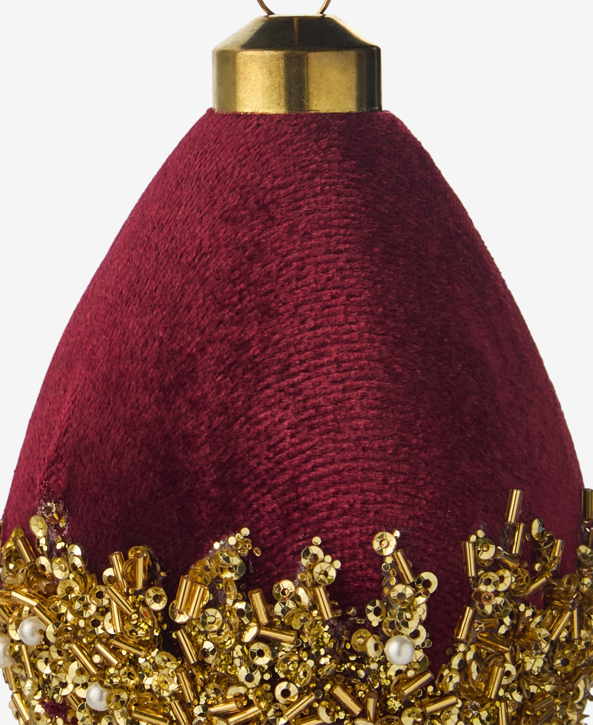 Holiday Lane Berry Tones Red Velvet Finial Ornament, Macy's Exclusive