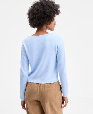 Women's V-Neck Button-Front Cardigan, Exclusively at Macy's