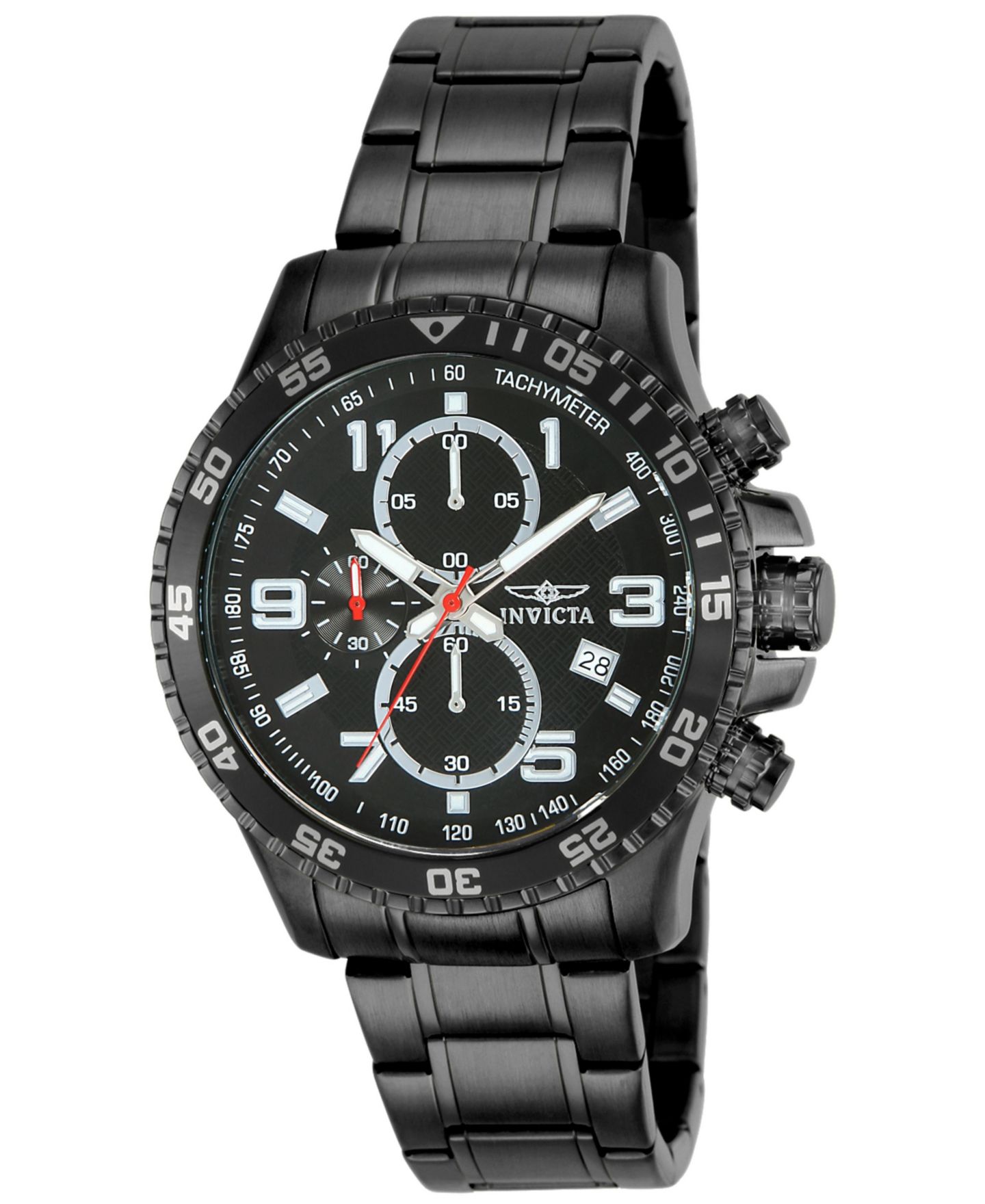 Мужские часы Invicta 14880 Specialty Quartz Chronograph Black Dial, цвет: Чёрный — фото 1