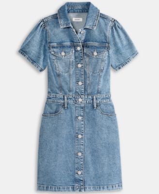 Women's Denim Trucker Mini Dress, Exclusively at Macy's