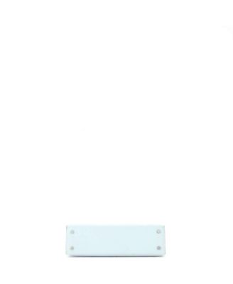 Pre-Owned Hermes Kelly 20 Handbag Blue Epsom with Palladium Hardware