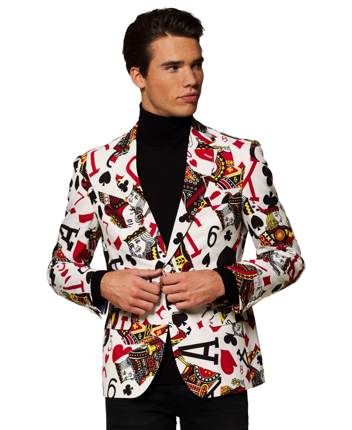 Men's Party Blazers - Printed Theme Party Jackets - Multicolor - king of clubs