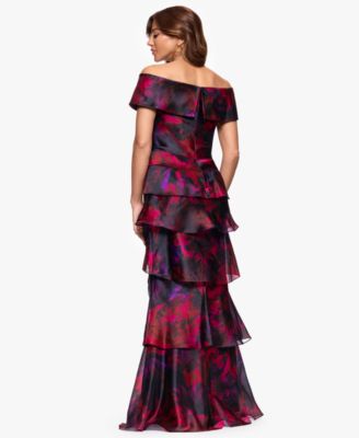 Petites Printed Long Sheath Dress