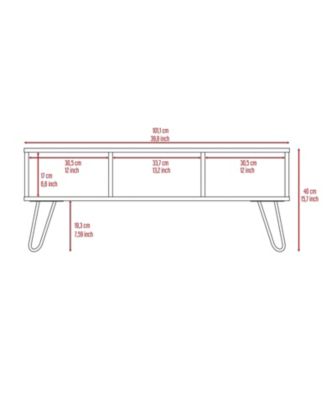 1 PC wood Vassel Coffee Table, Four Legs, Two Shelves, Espresso Coffee Table