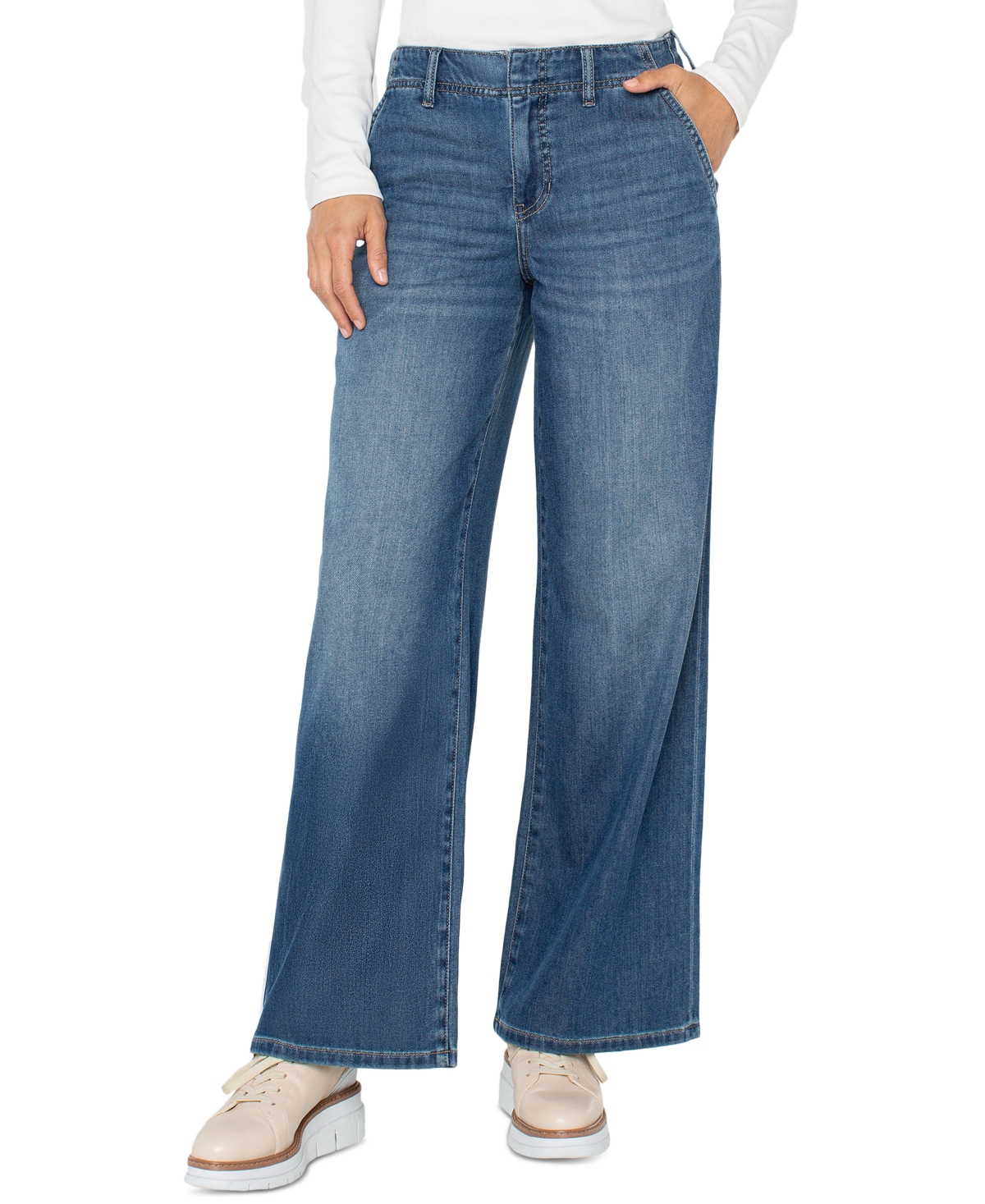 Women's Weekender Mid-Rise Wide-Leg Jeans - Walnut Creek