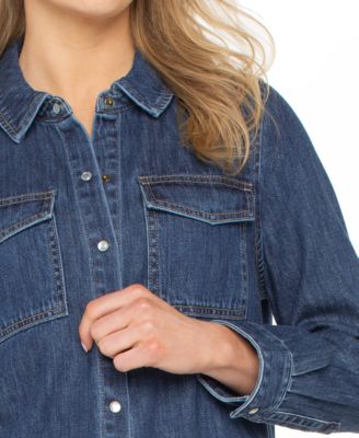 Women's Denim Button-Down Shirt