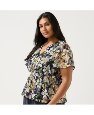 Plus Size Wilsons Prom Floral Top