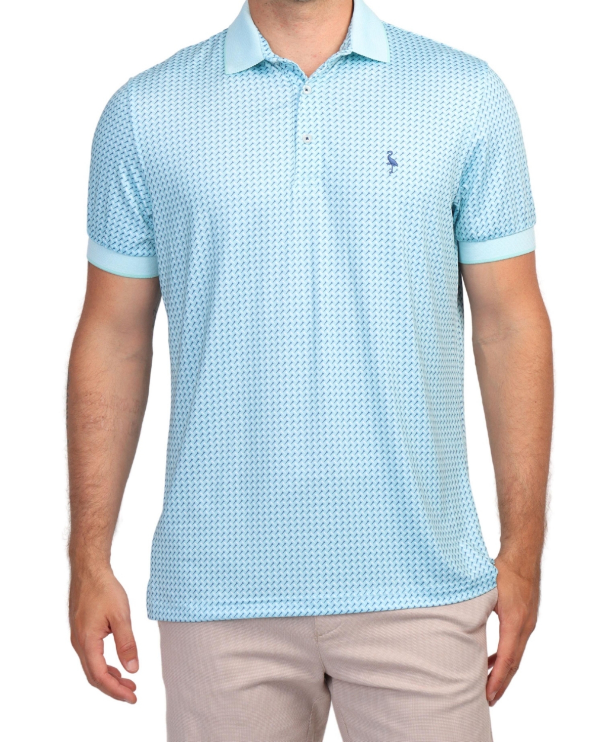 Men's Golf Tees Performance Polo with Rib Collar - Bright Green