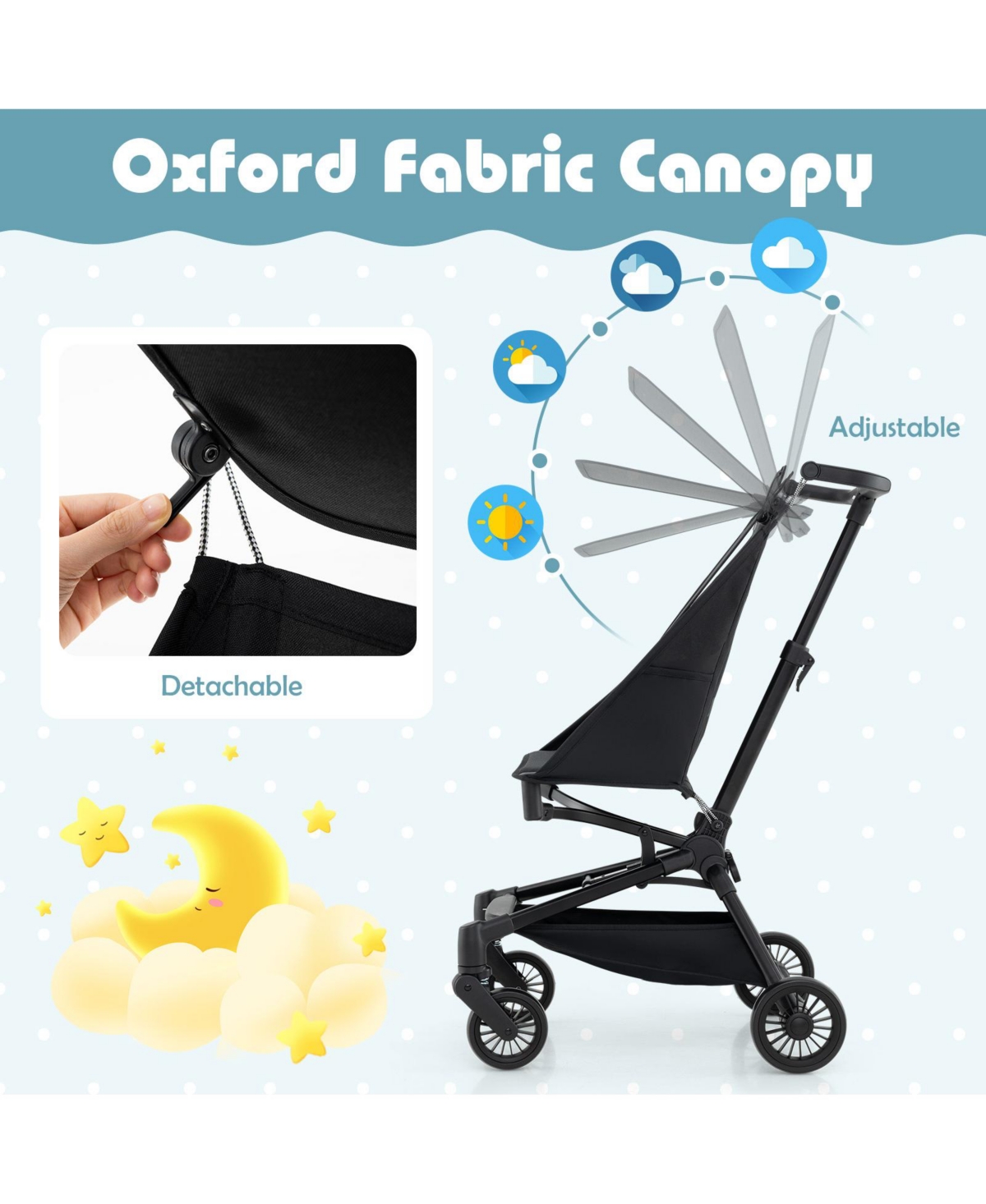 Slickblue Toddler Lightweight Stroller Compact and Airplane-Friendly Travel