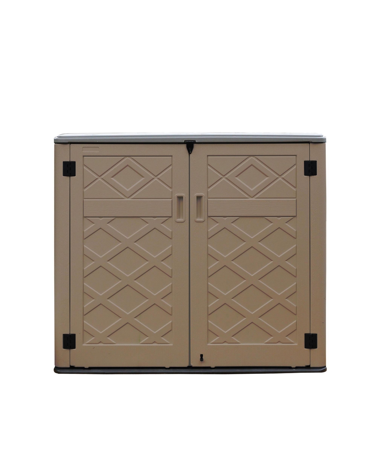 Heavy-Duty Outdoor Storage Cabinet (Large Single-Tier) - Brown