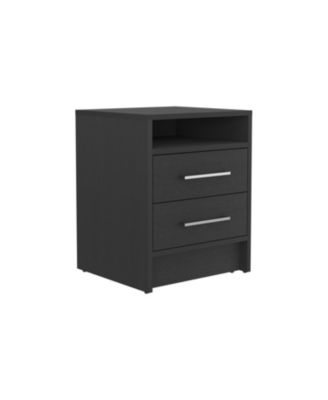 19.9" Wood Leyva Nightstand, Two Drawers, Superior Top