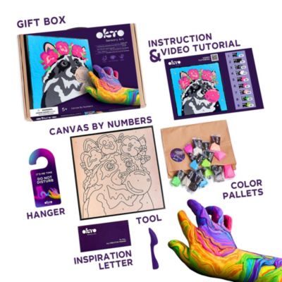 OKTO Air-Dry Clay by Numbers – Raccoon (11.4 x 11.4 in)