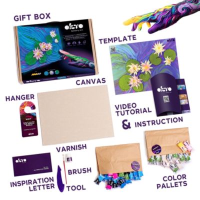 OKTO Air-Dry Clay 3D Painting Kit – Water Lilies (11.8 x 15.7 in)