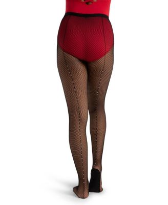 Women's Professional Rhinestone Fishnet Tight