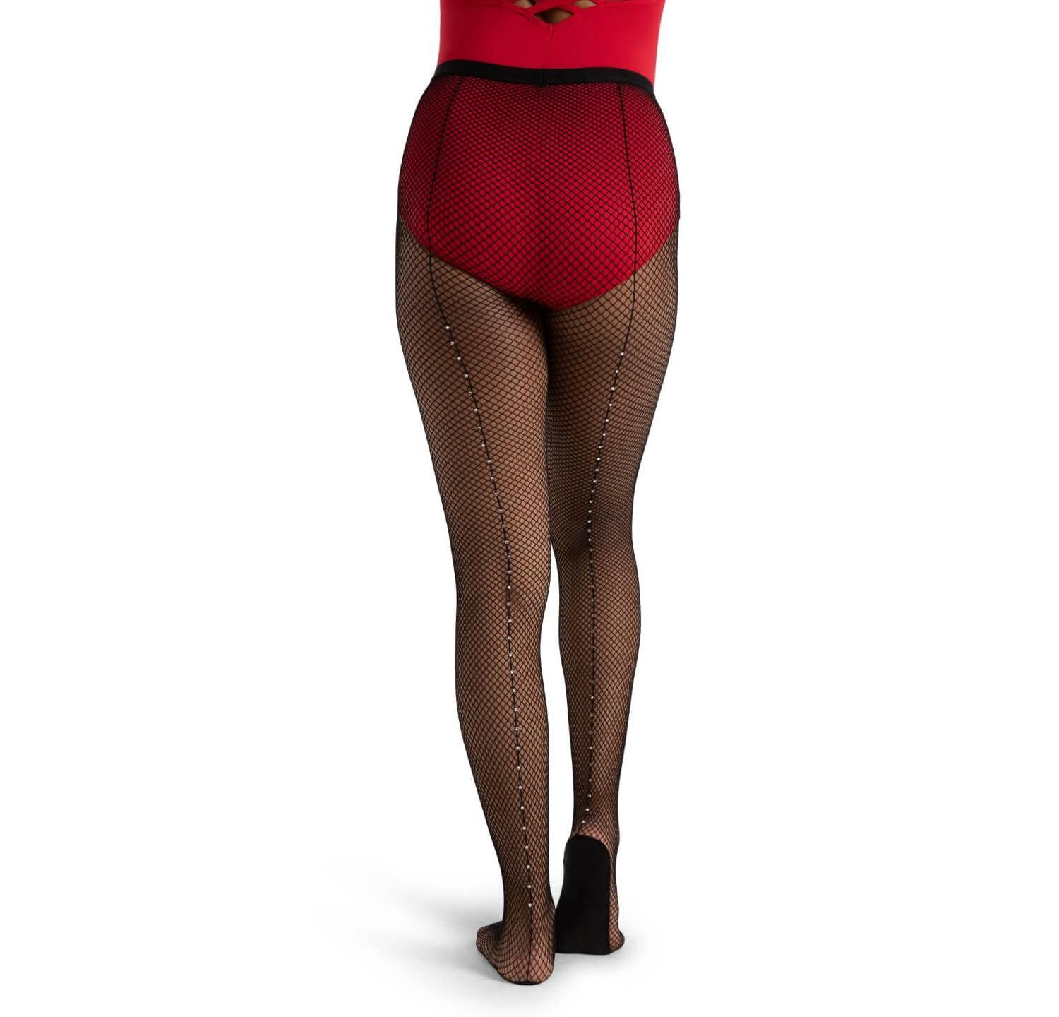 Women's Professional Rhinestone Fishnet Tight